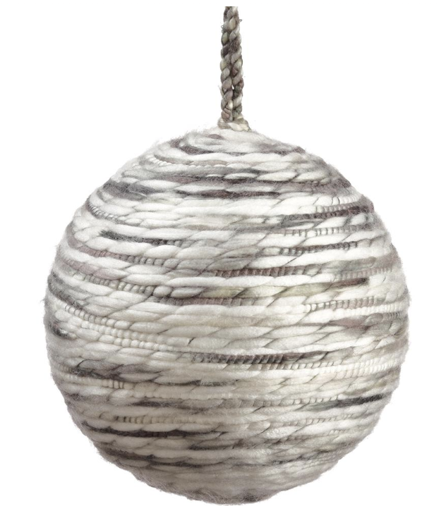 Esfera Gris Blanco Estambre