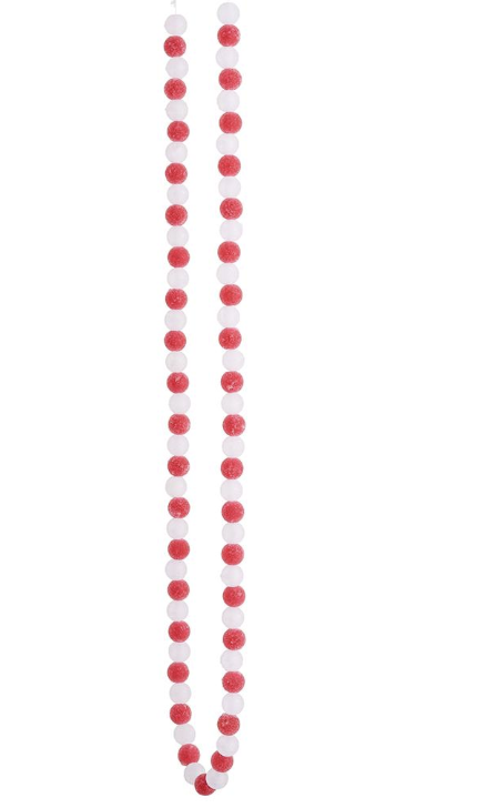 Guirnalda Rojo Blanco Bola 6'