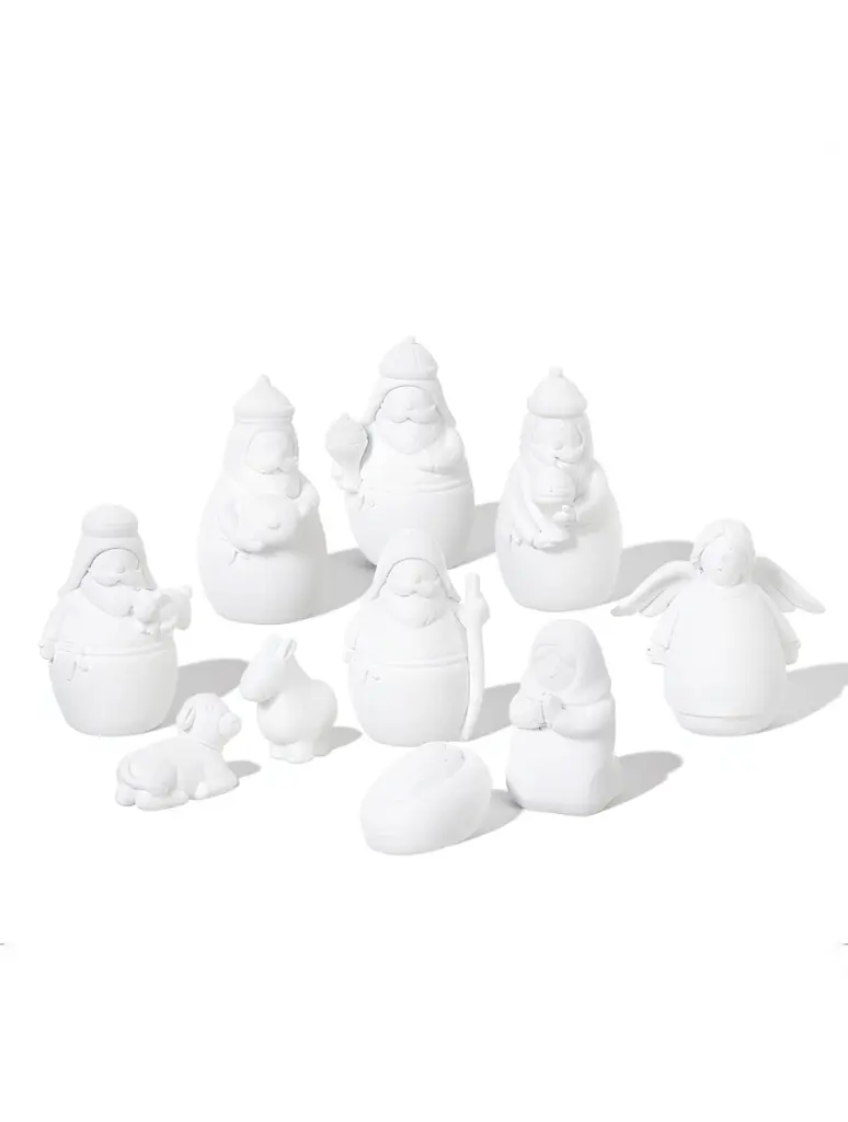 Nacimiento Blanco set 10 1.5"-4.25"