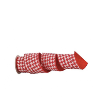 Liston Rojo Blanco Cuadros 4" x 5Y