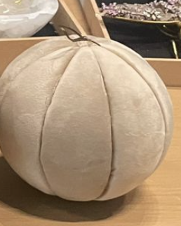 Esfera Terciopelo Beige 22cm