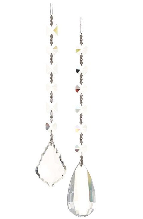 Set 2 Colgante Gota Acrilico 10", 10.5"