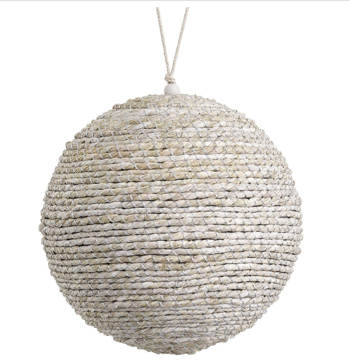 Esfera Beige Plata Yute 8"