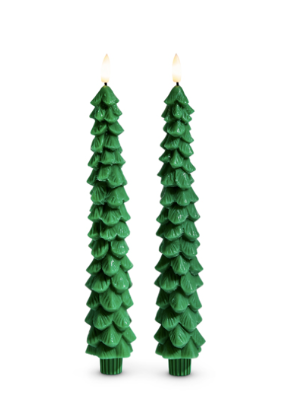 Set 2 Vela Pino Verde 10.5"