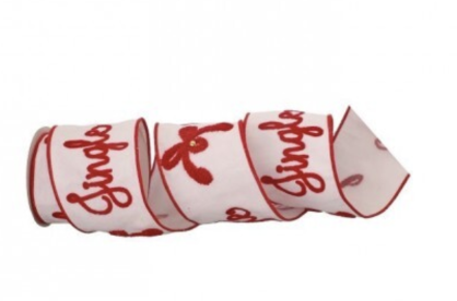 Liston Rojo Blanco Jingle 4" x 5Y