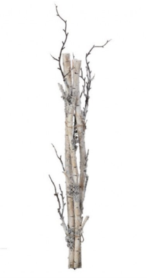Set 3 Tronco Birch Hielo 28"