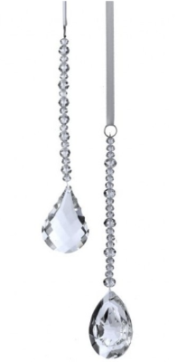 Set 2 Colgante Acrilico Gota 8" 