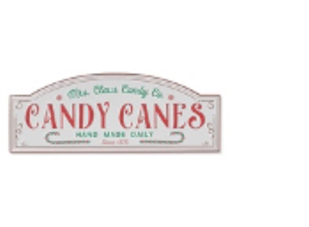 Letrero Metal Candy Canes