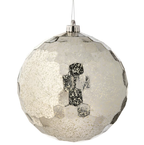 Esfera Plata Hammered 200mm