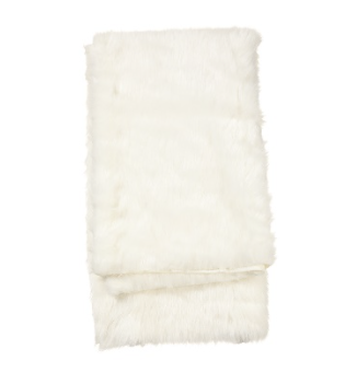 [XKZ049-WH] Throw Blanco Pelo 62.99"x59"