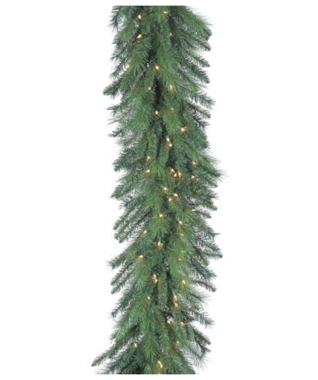 Guirnalda Pino Verde Luz 9'