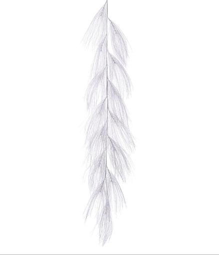 [XAG415-WH] Guirnalda Blanco Aguja 60"