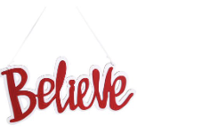 [XM7039-RE/WH] Believe Letrero