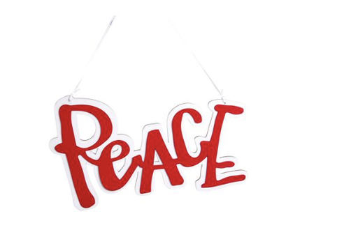 [XM7038-RE/WH] Peace Letrero