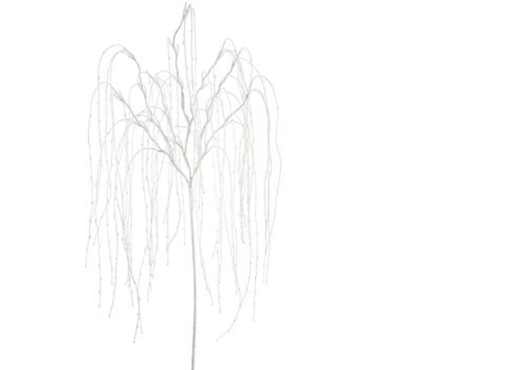 [XAS580-WH] Vara Blanco Glitter Colgante