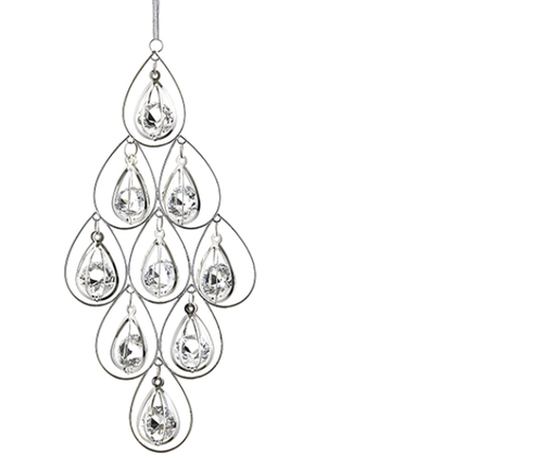 [XN0894-CW/SI] Colgante Gota Piedras