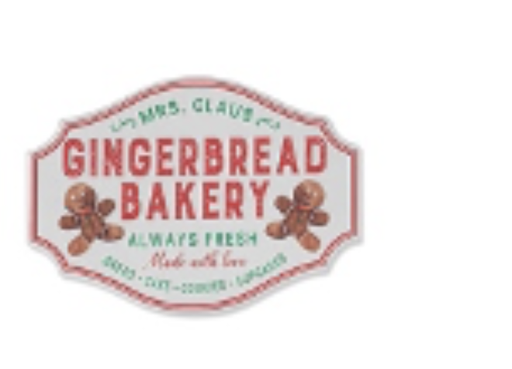 [2604190] Letrero Metal Gingerbread Bakery