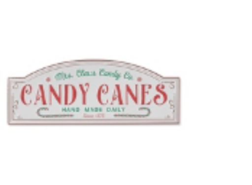 [2604200] Letrero Metal Candy Canes