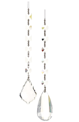 [XM9929-CW] Set 2 Colgante Gota Acrilico 10", 10.5"