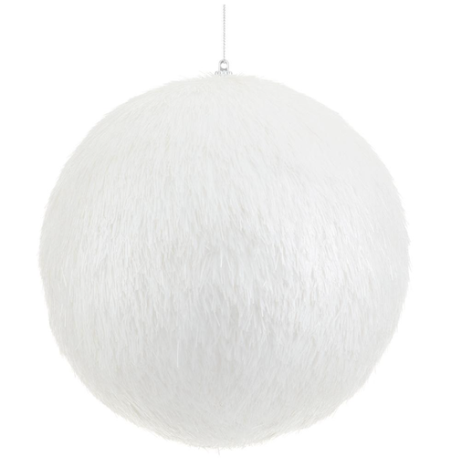 [XM7242-WH] Esfera Blanco Fleco 8"