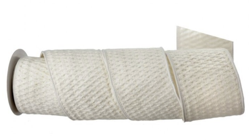 [MTX74904-IVOR] Liston Blanco Waffle 4" x 5Y