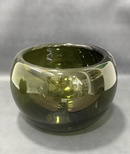 Base vidrio soplado verde (26cm  diámetro 20cmalto )