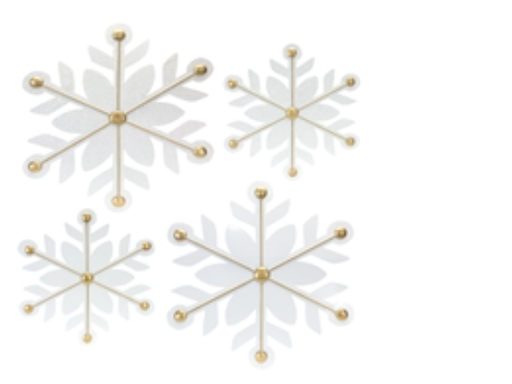 [83265] Set 2 Copo Blanco Oro Metal 15.5"