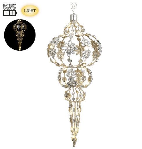 [XM2312-CW/GO] Finial Oro Piedra 19"