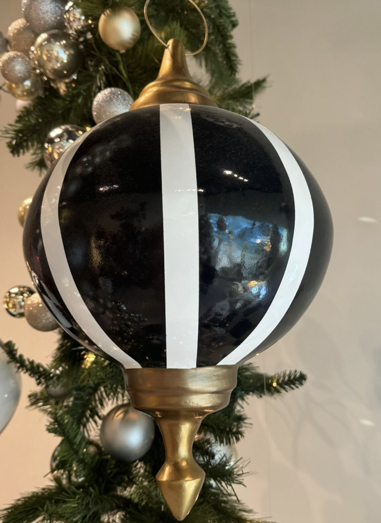 Esfera Blanco Negro Rayas 60cm