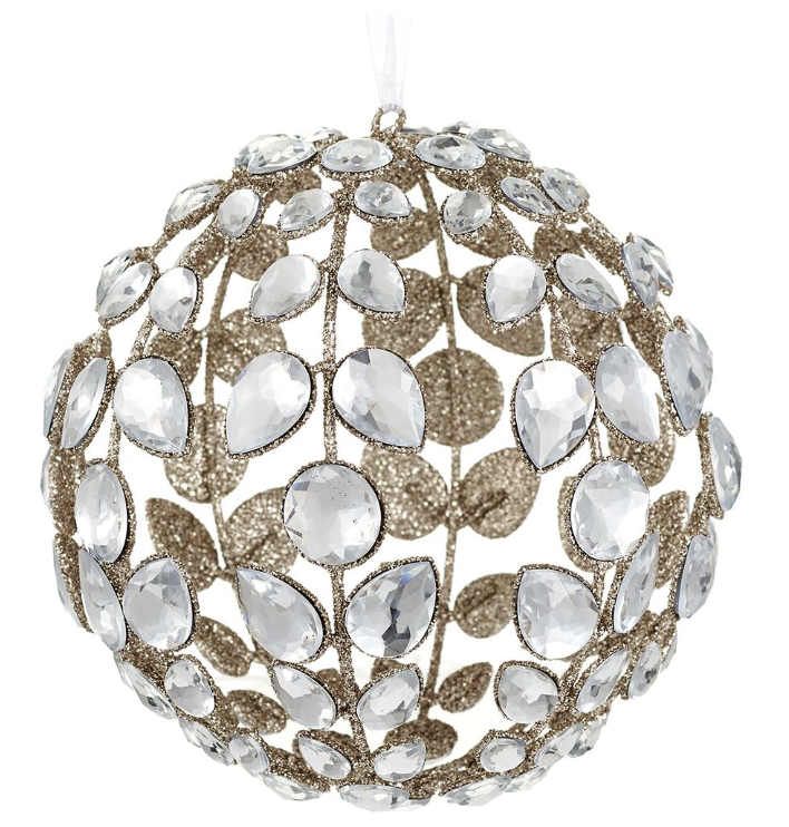 Esfera Oro Piedras 6"