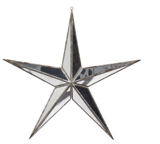 Estrella Plata Espejo 5 Pico