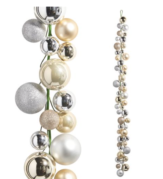 Guirnalda Esfera Oro Plata 6'