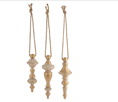 Set 3 Finial Oro